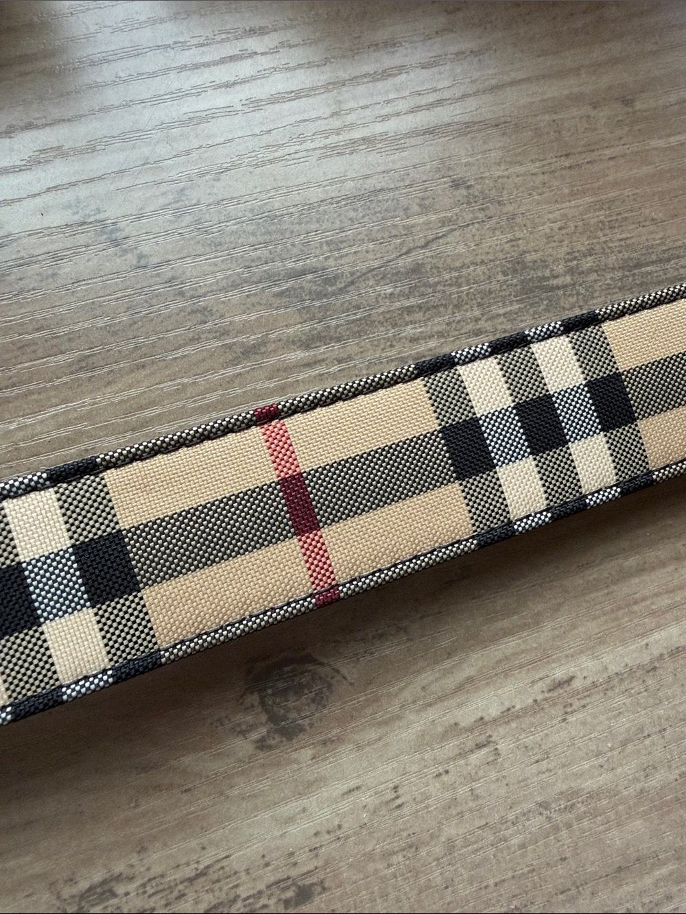 Worn Burberry Men's Gold-Tone Buckle with Beige Check Belt size 80 - Picture 3 of 15